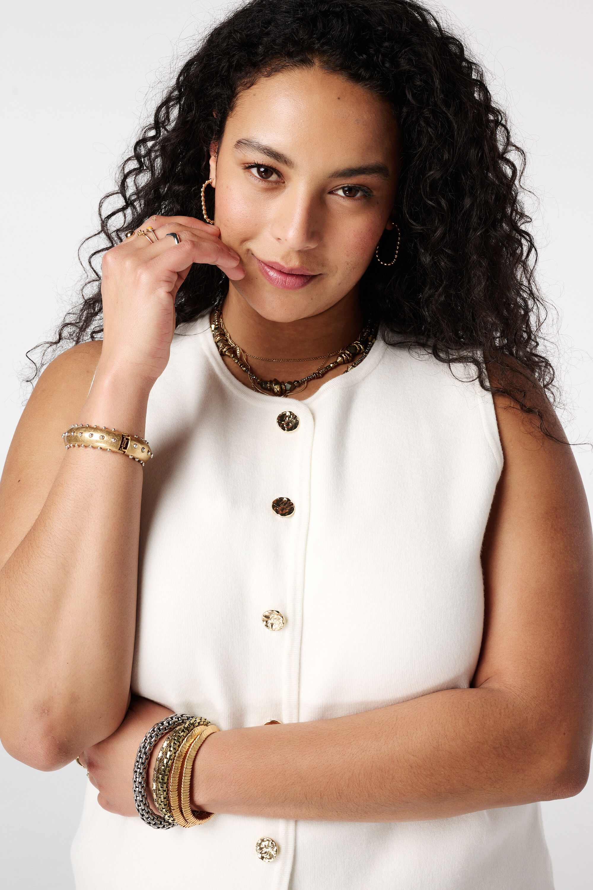 Gilet avec fermeture &agrave; boutons image number 4