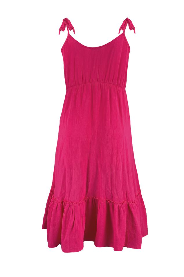 Robe midi avec bretelles nouées  image number 2