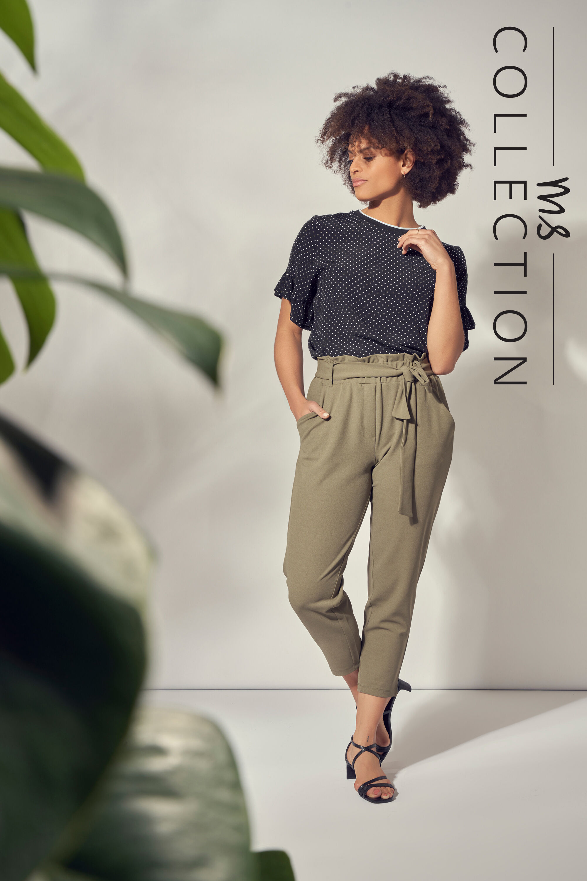 Femmes Pantalon avec n ud papillon MS Mode