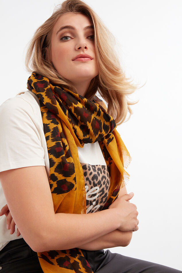 Foulard à imprimé léopard image number 0