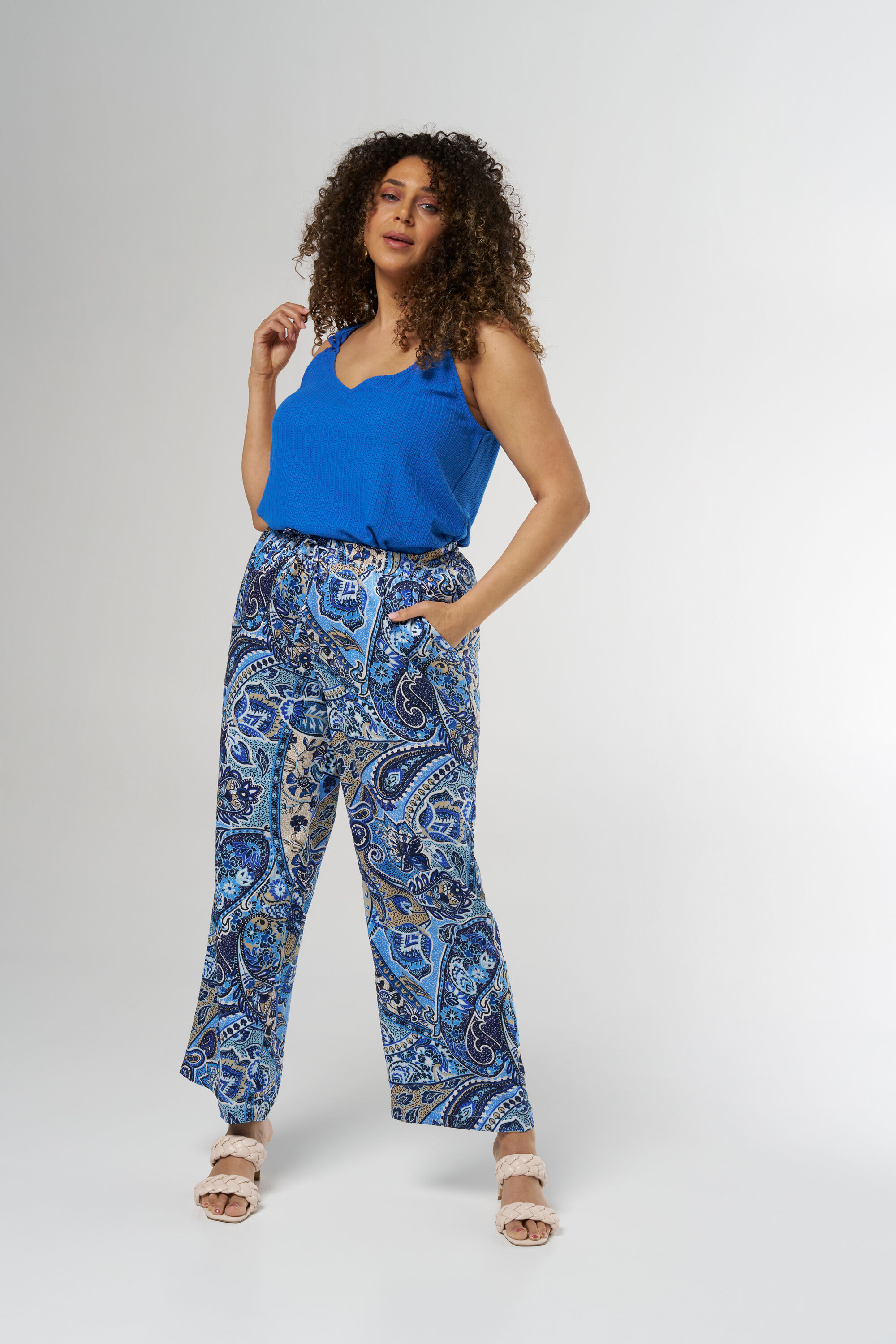 Pantalon ample &agrave; imprim&eacute; image number 0