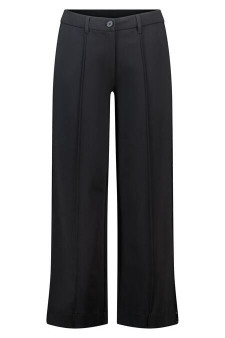Pantalon large stretch avec bande latérale
