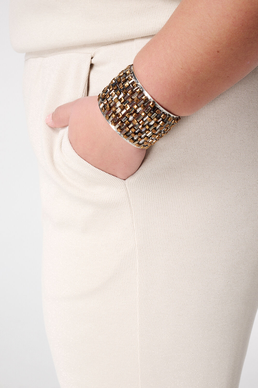 Pantalon wide leg avec lurex image number 4