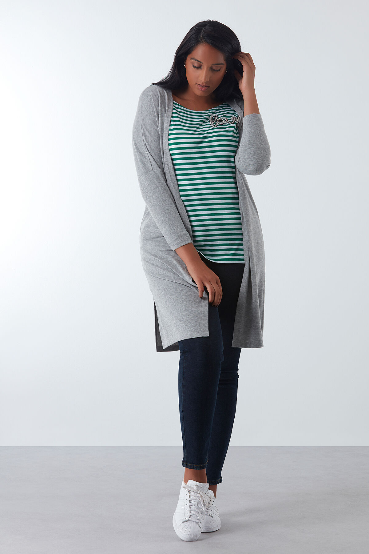 Cardigan long avec fentes image number 3