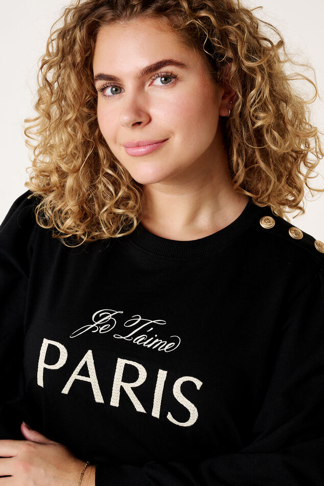 Sweater "Paris" mit Knopfdetails auf der Schulter image number 4
