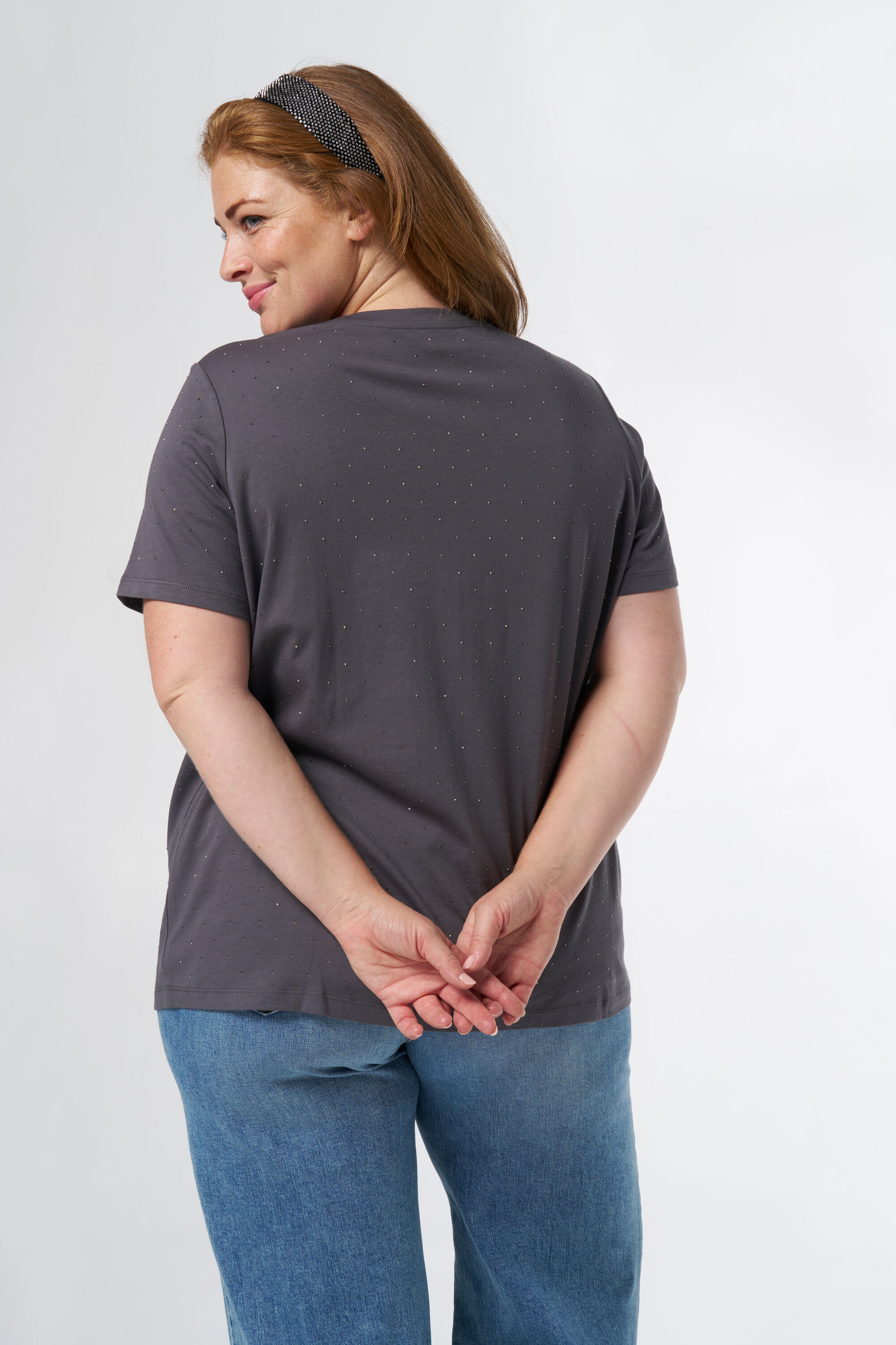 T-shirt avec inscription et d&eacute;tails fantaisie image number 3