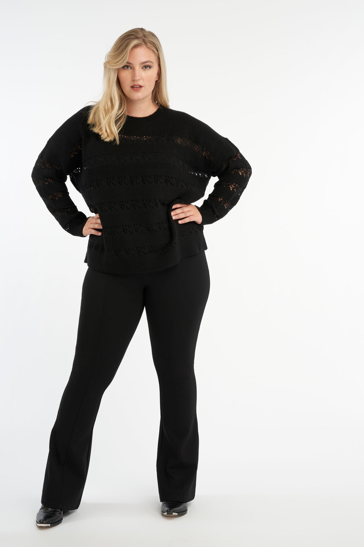 Sweater &agrave; manches ajour&eacute;es image number 5