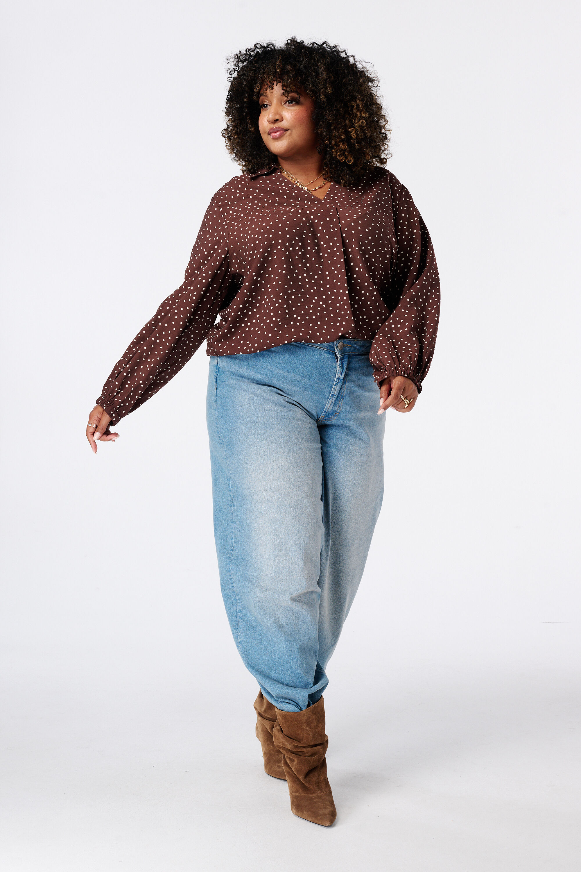 Blouse &agrave; pois image number 5