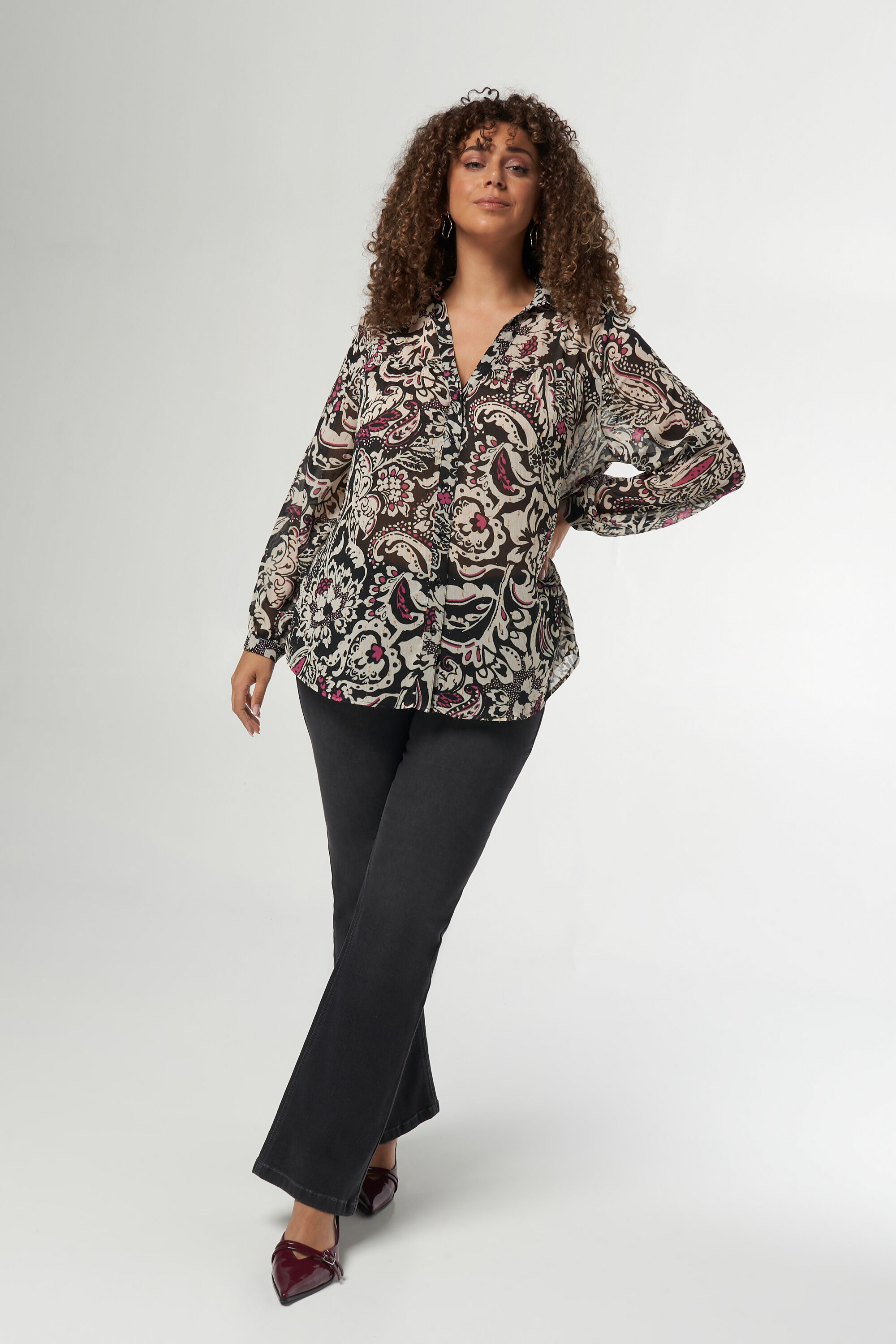 Chemisier avec imprim&eacute; image number 5