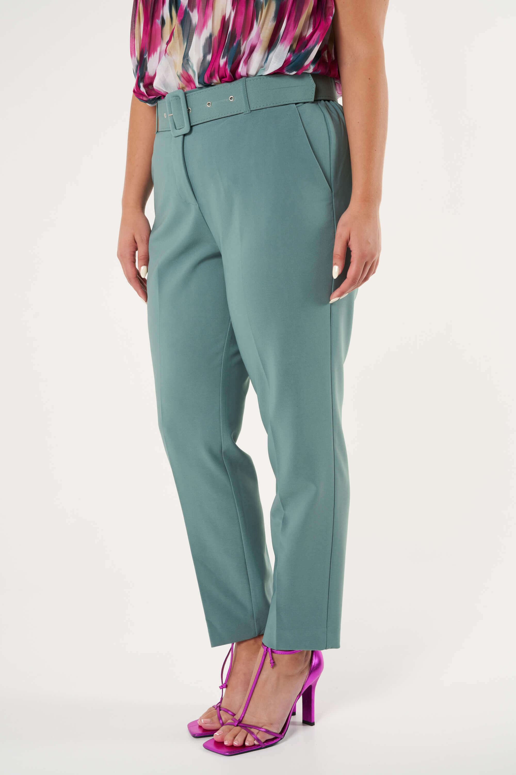 Femmes Pantalon avec ceinture MS Mode