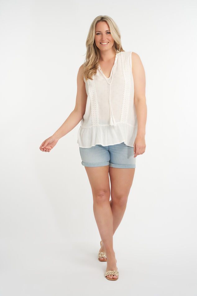 Chemisier sans manches à dentelle image number 4