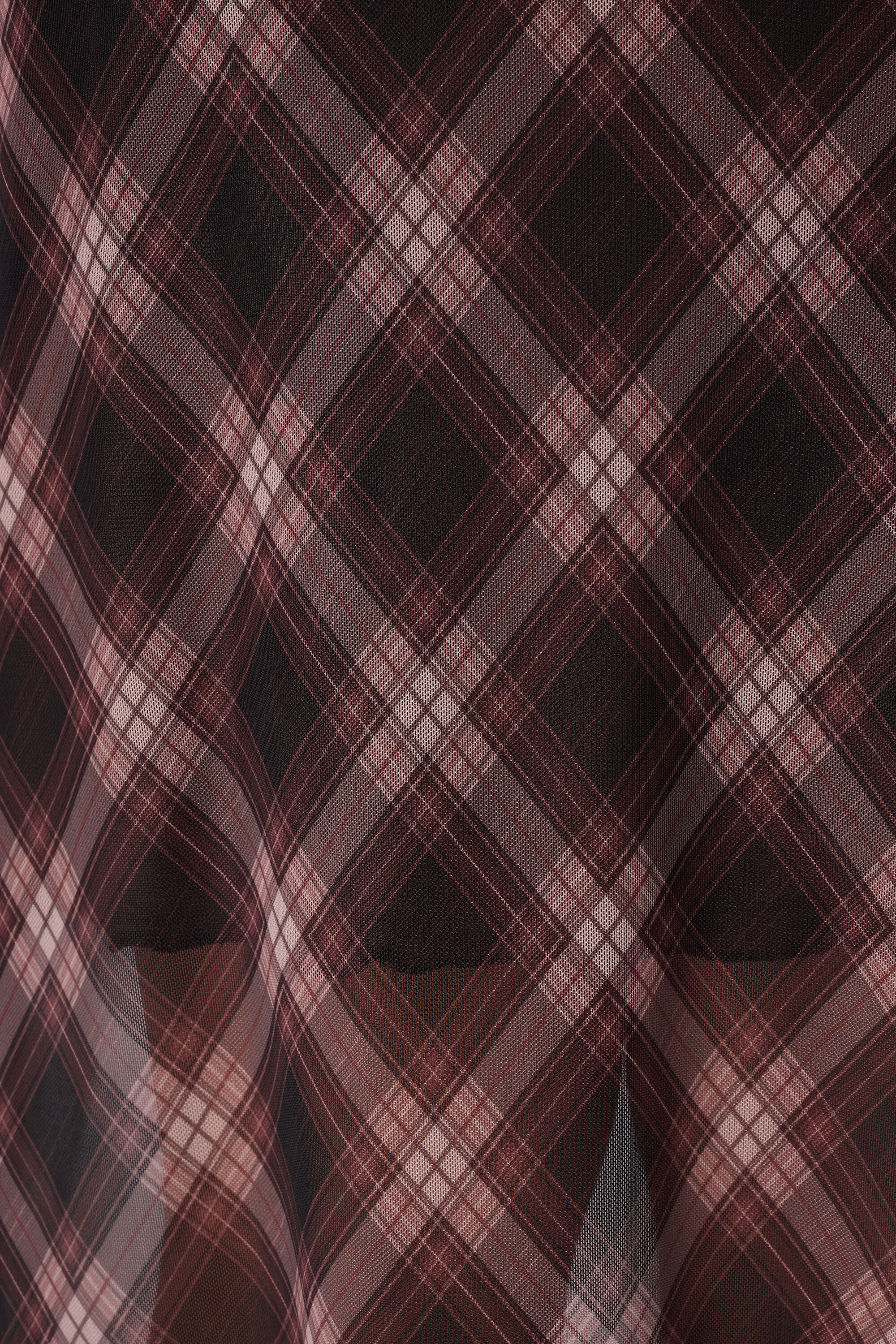 Jupe midi &agrave; imprim&eacute; &agrave; carreaux image number 4