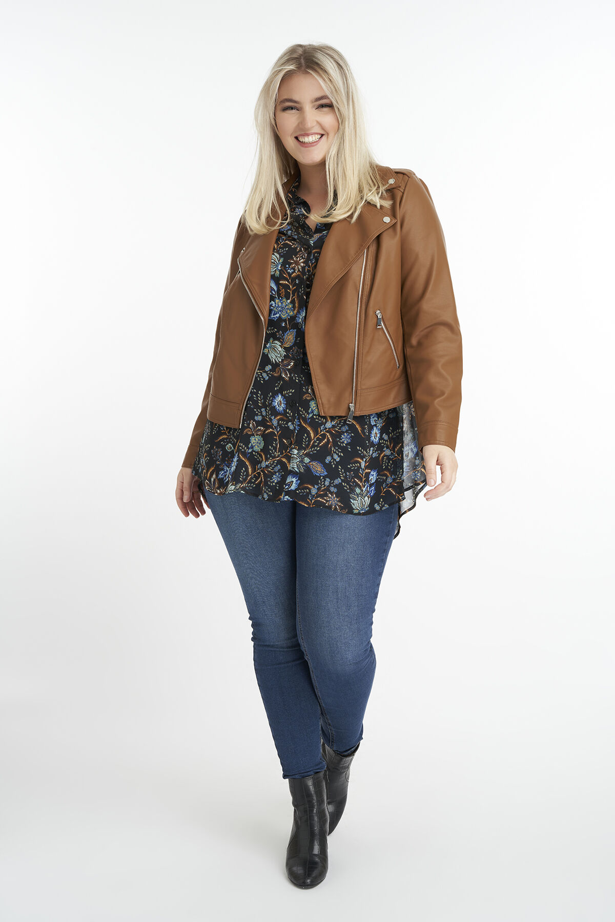 Veste style motard en similicuir image number 5