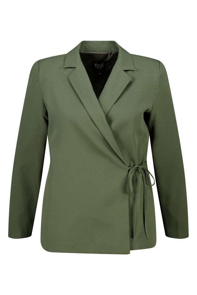 Blazer à revers avec ceinture à nouer image number 1