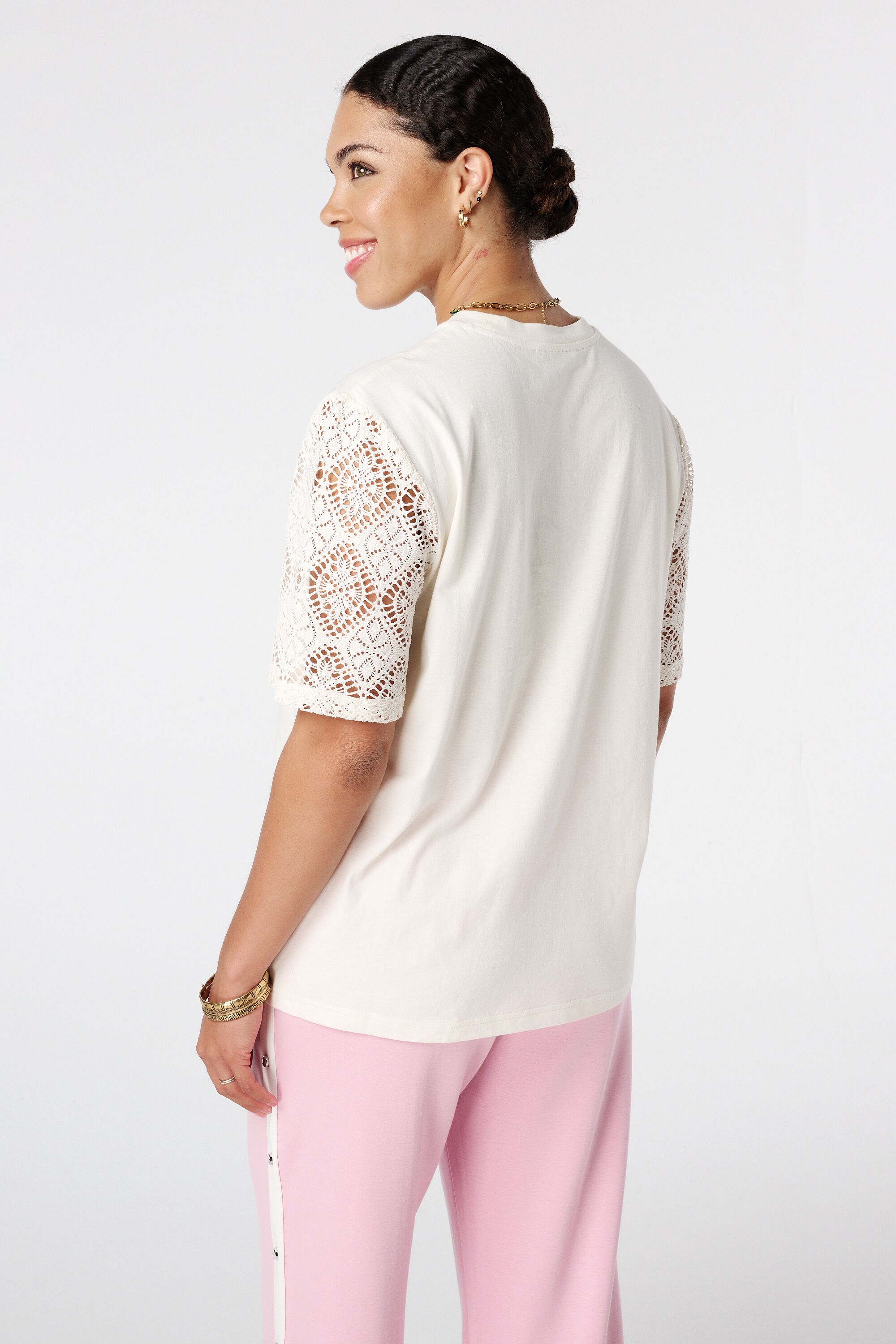 T-shirt &agrave; manches brod&eacute;es image number 3