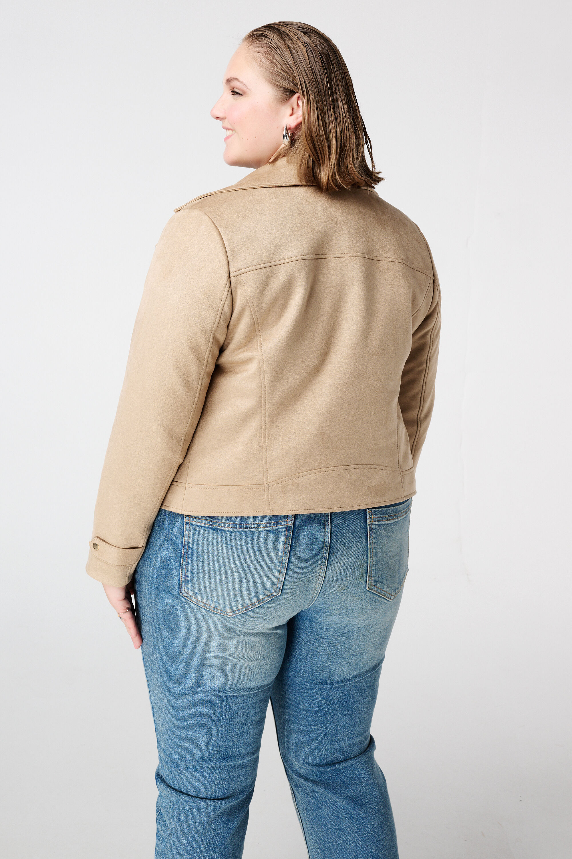 Veste biker en su&eacute;dine image number 3