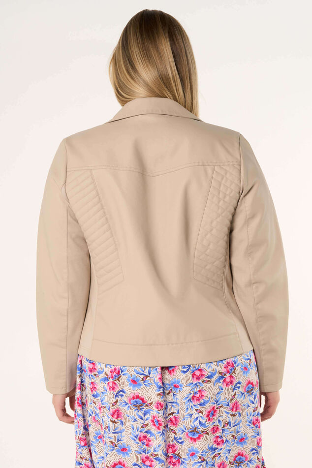 Veste en similicuir noire image number 3