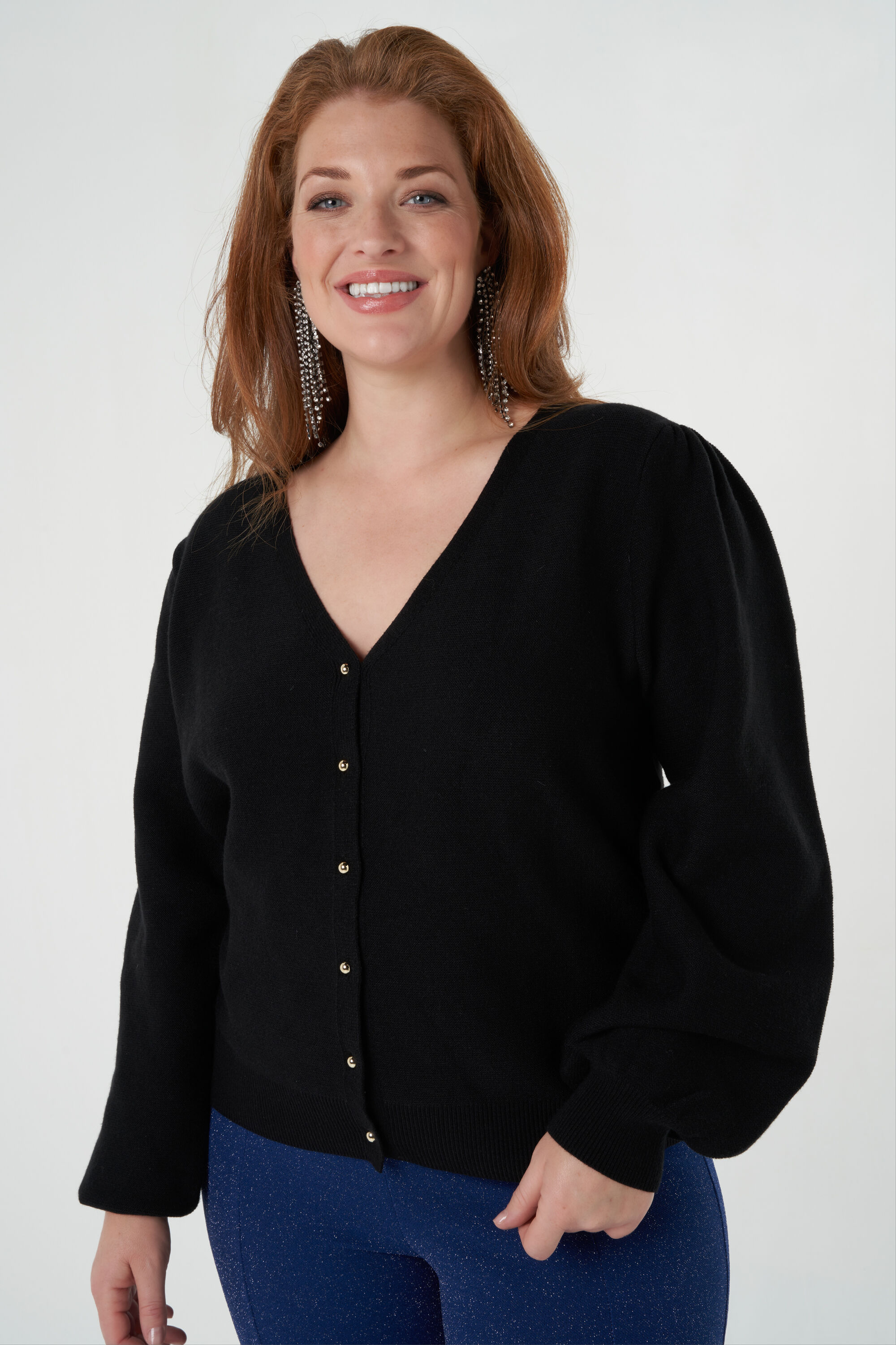Femmes Gilet en maille fine boutonne MS Mode