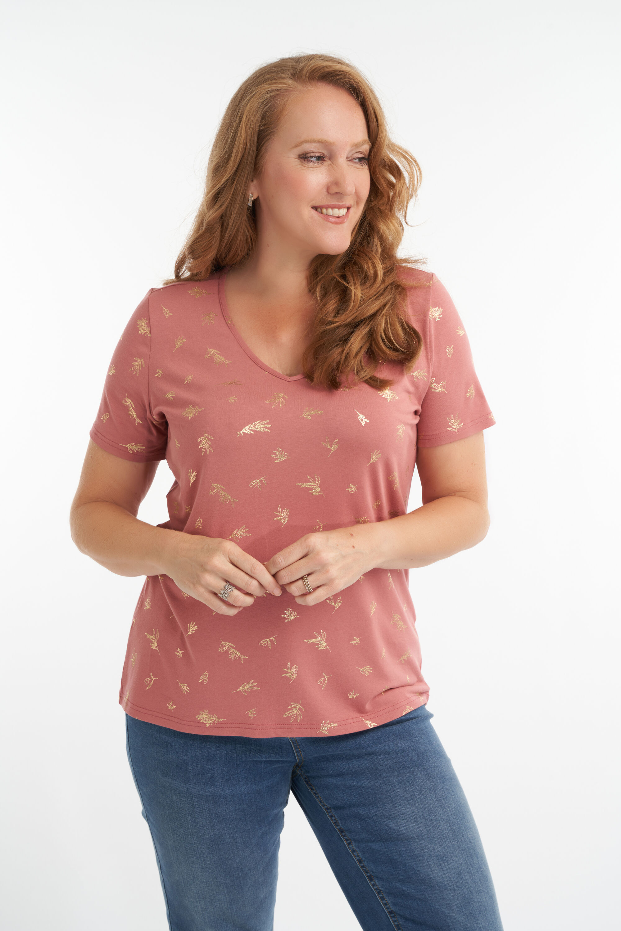 T-shirt &agrave; imprim&eacute; brillant