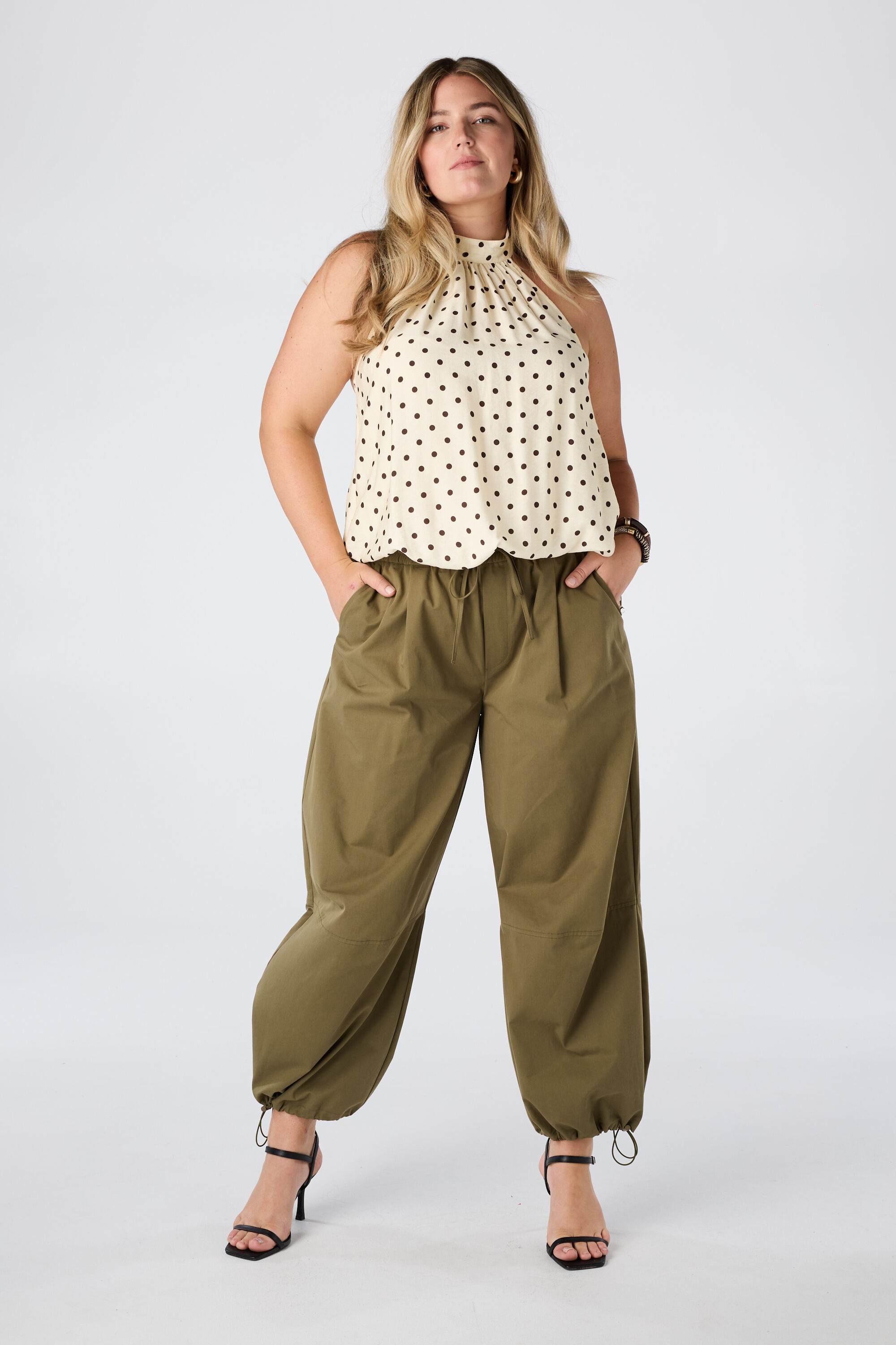 Pantalon ballon avec cordons de serrage