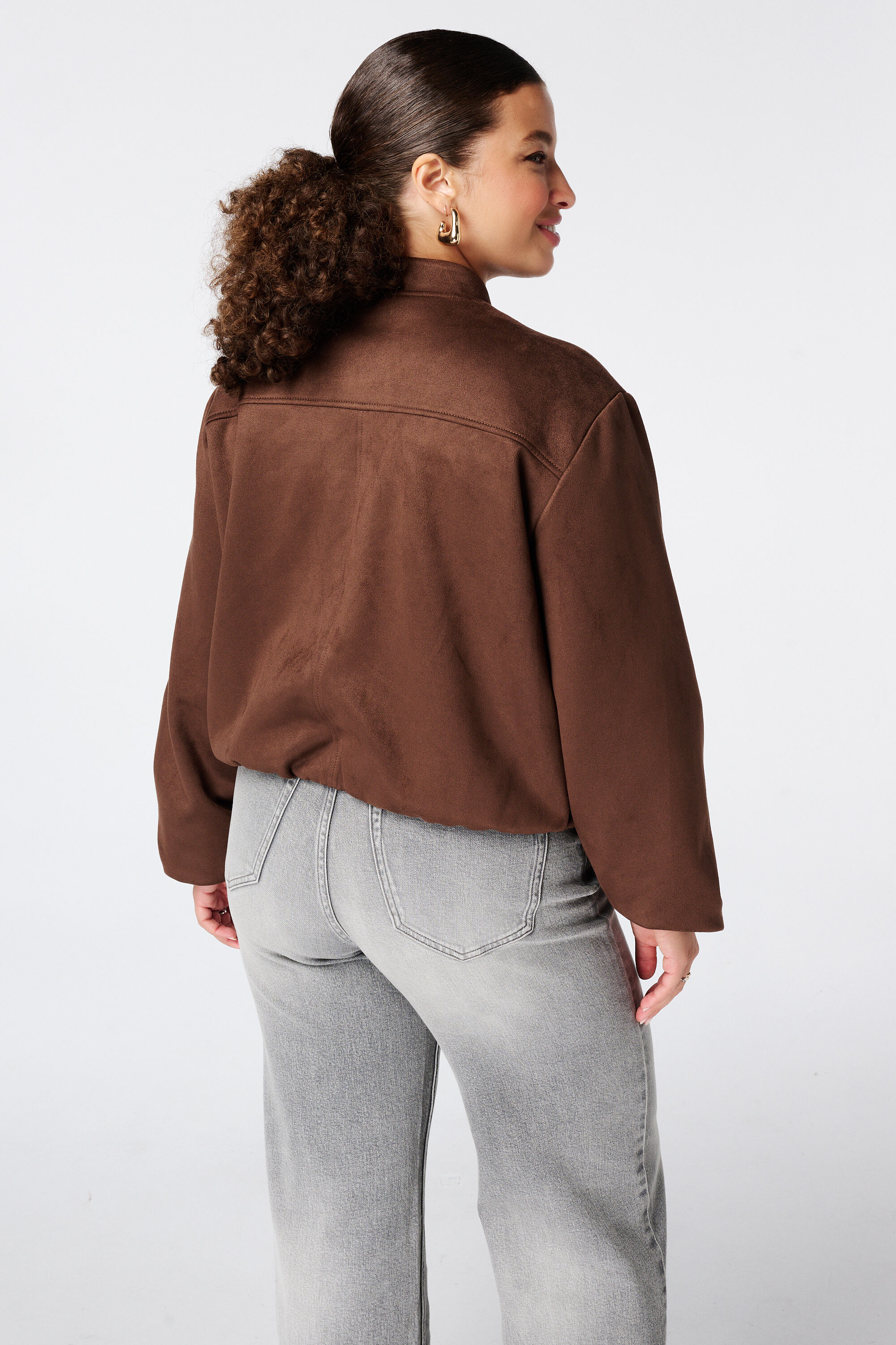 Blouson bomber en su&eacute;dine image number 3