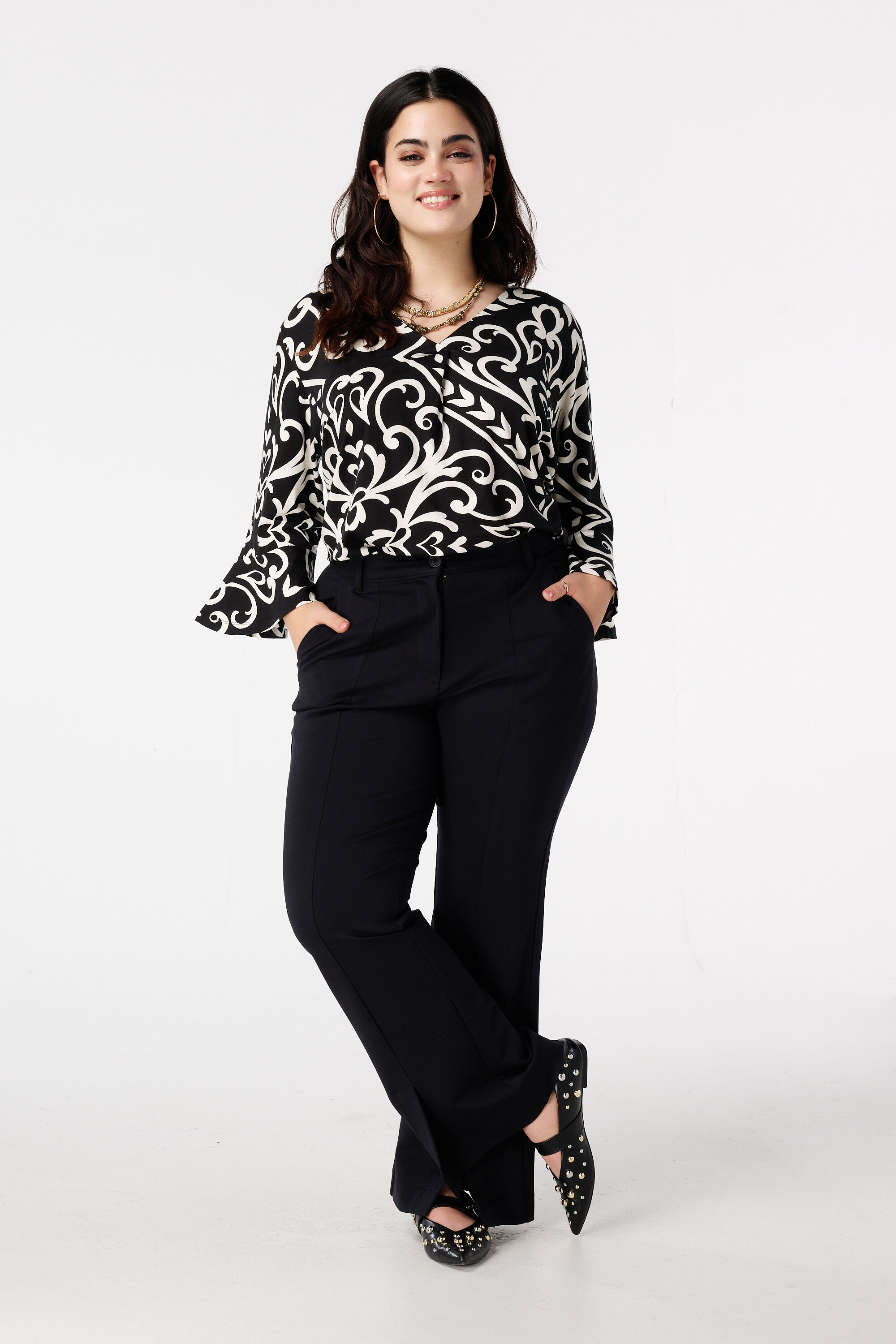 Top &agrave; imprim&eacute; cachemire image number 5