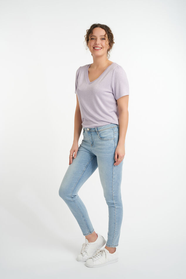 Jean à rayures scintillantes image number 0