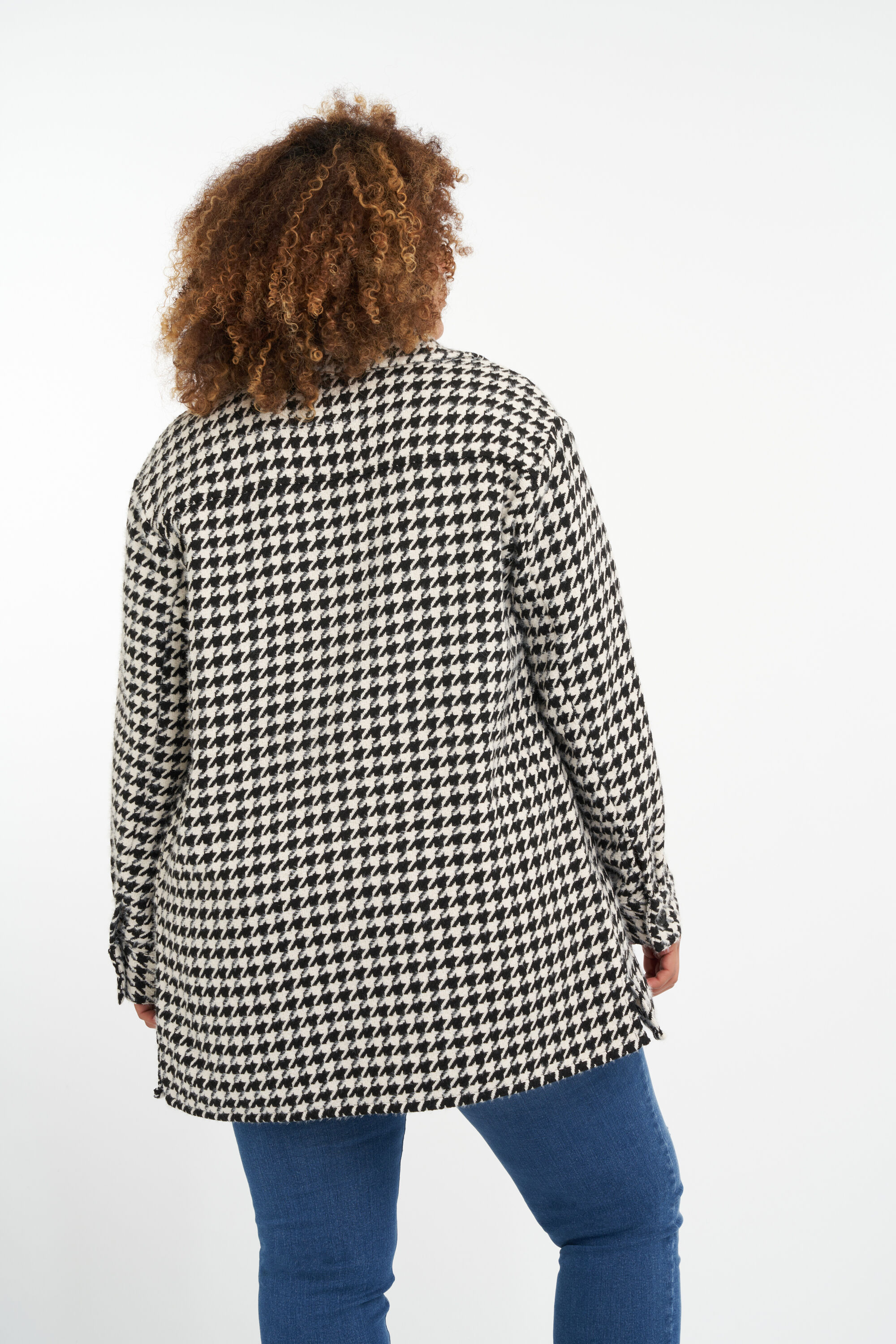 Veste chemise avec imprim&eacute; pied-de-poule image number 3