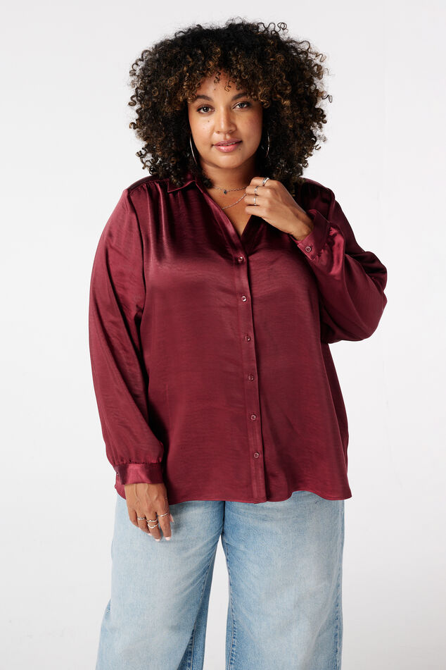 Blouse aspect satiné image number 0