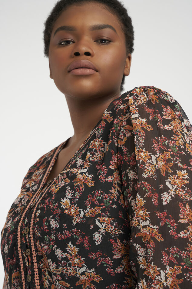 Longue robe à imprimé floral image number 6