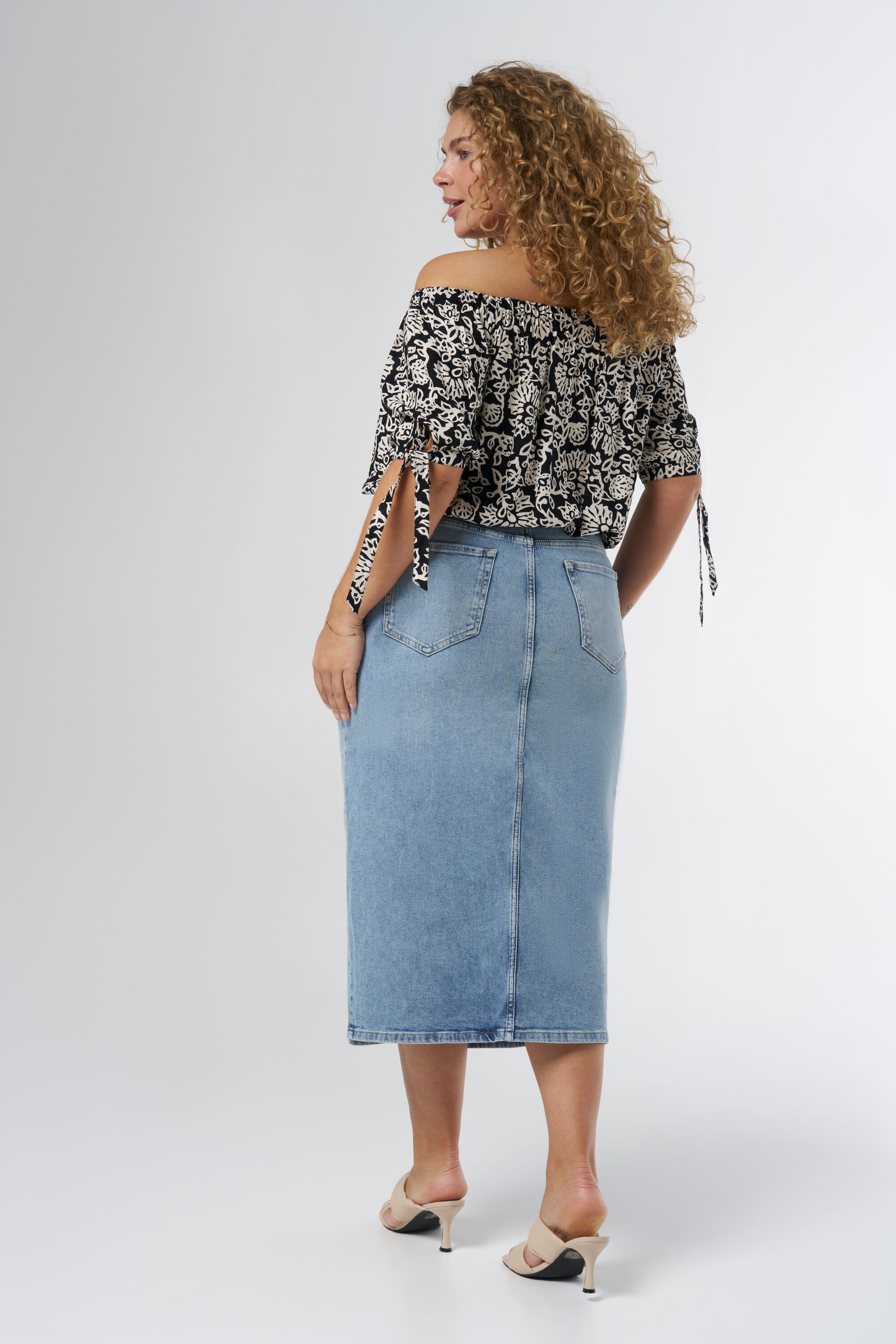 Jupe denim midi store