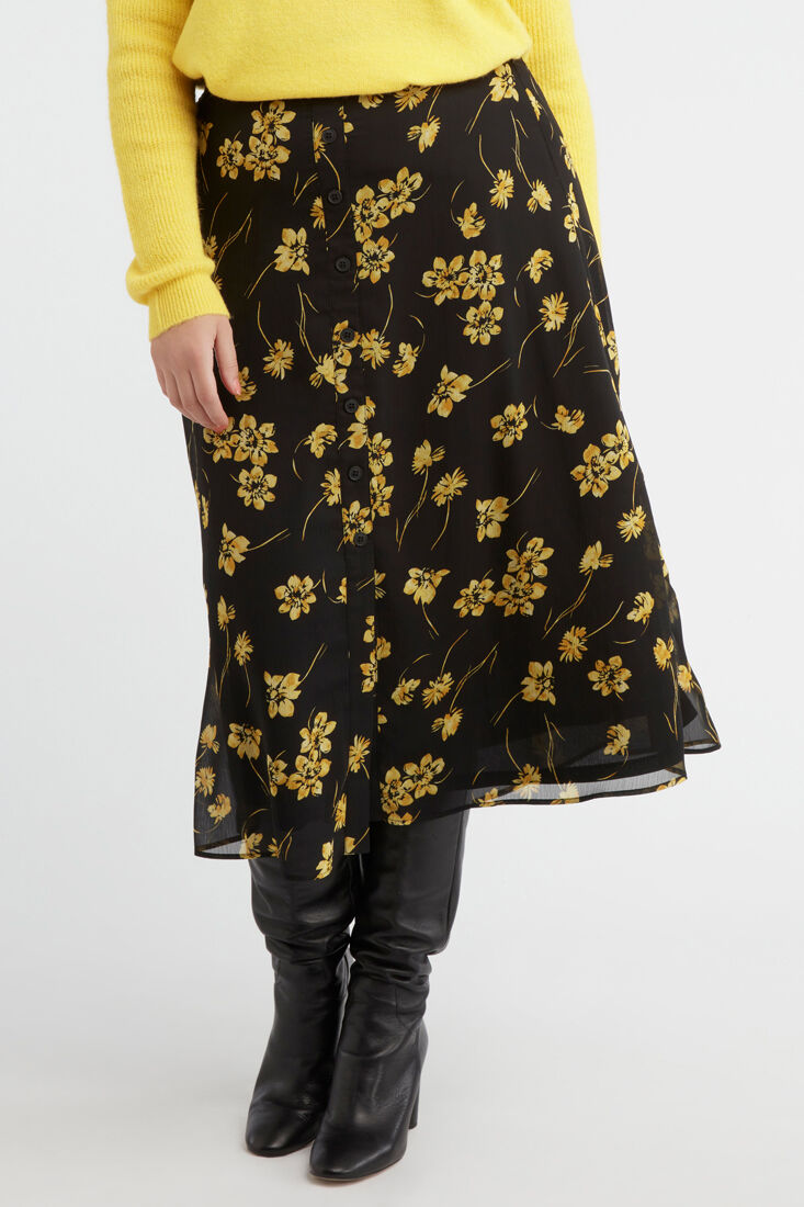 Jupe florale avec boutons image number 4