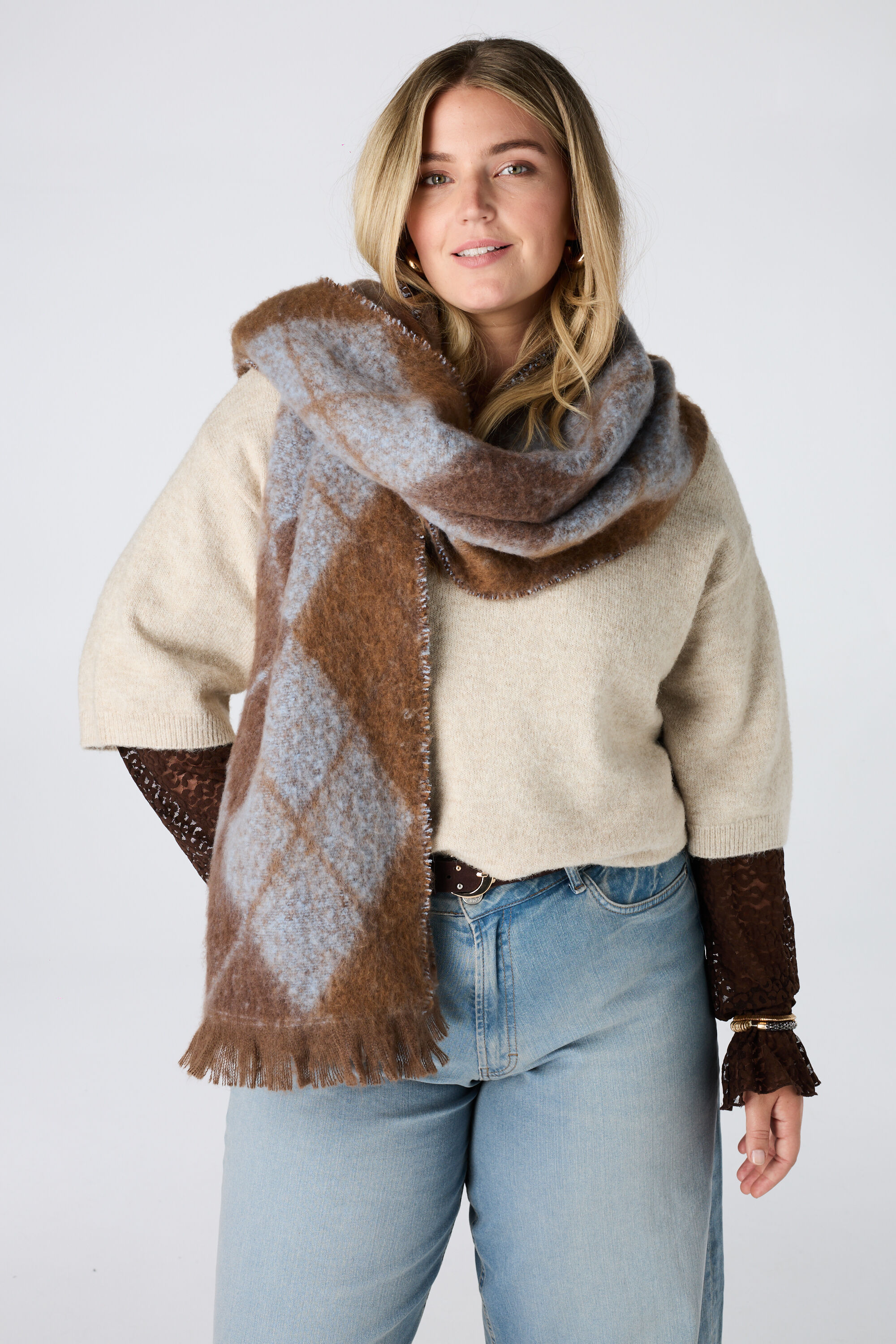 &Eacute;charpe &agrave; motif argyle