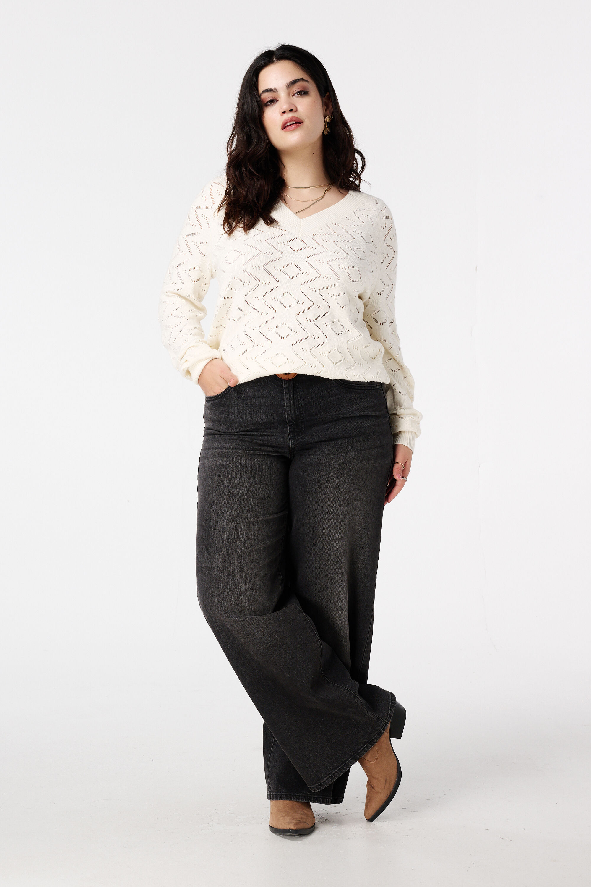 Pull &agrave; motif ajour&eacute; image number 5