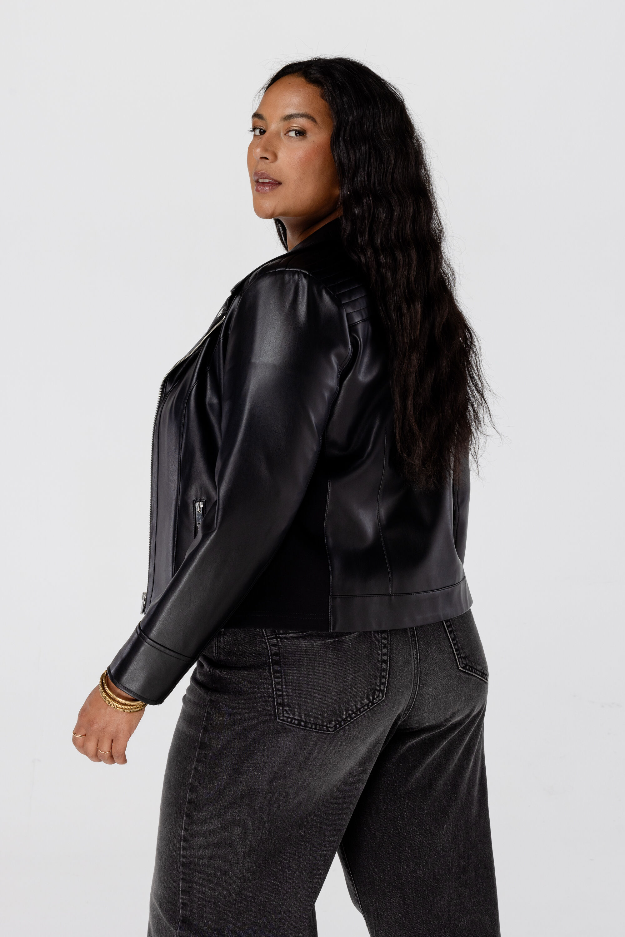 Veste de style motard en similicuir image number 3