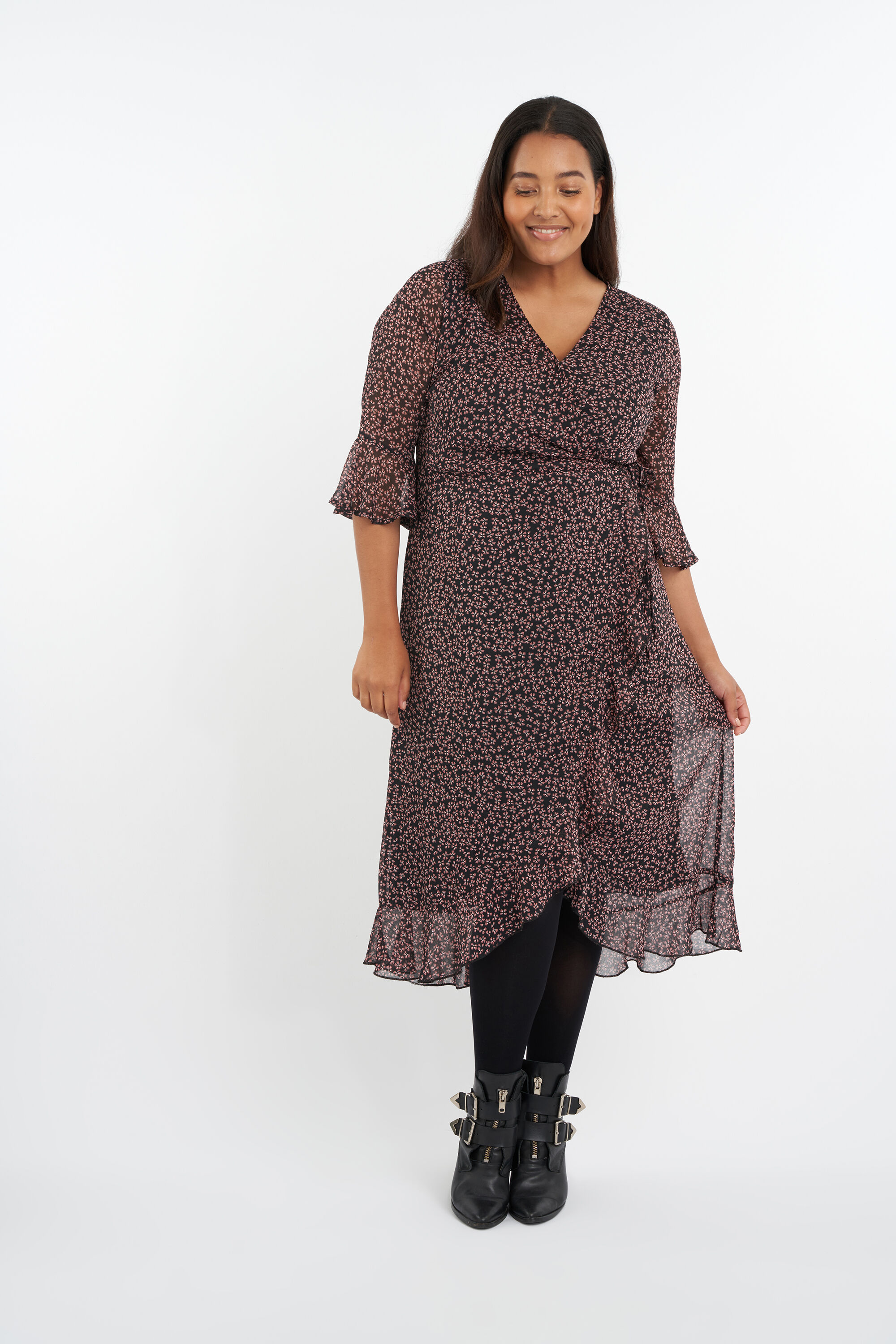 Robe portefeuille &agrave; imprim&eacute; image number 6