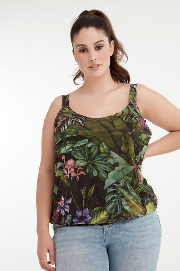 Haut &agrave; imprim&eacute; jungle