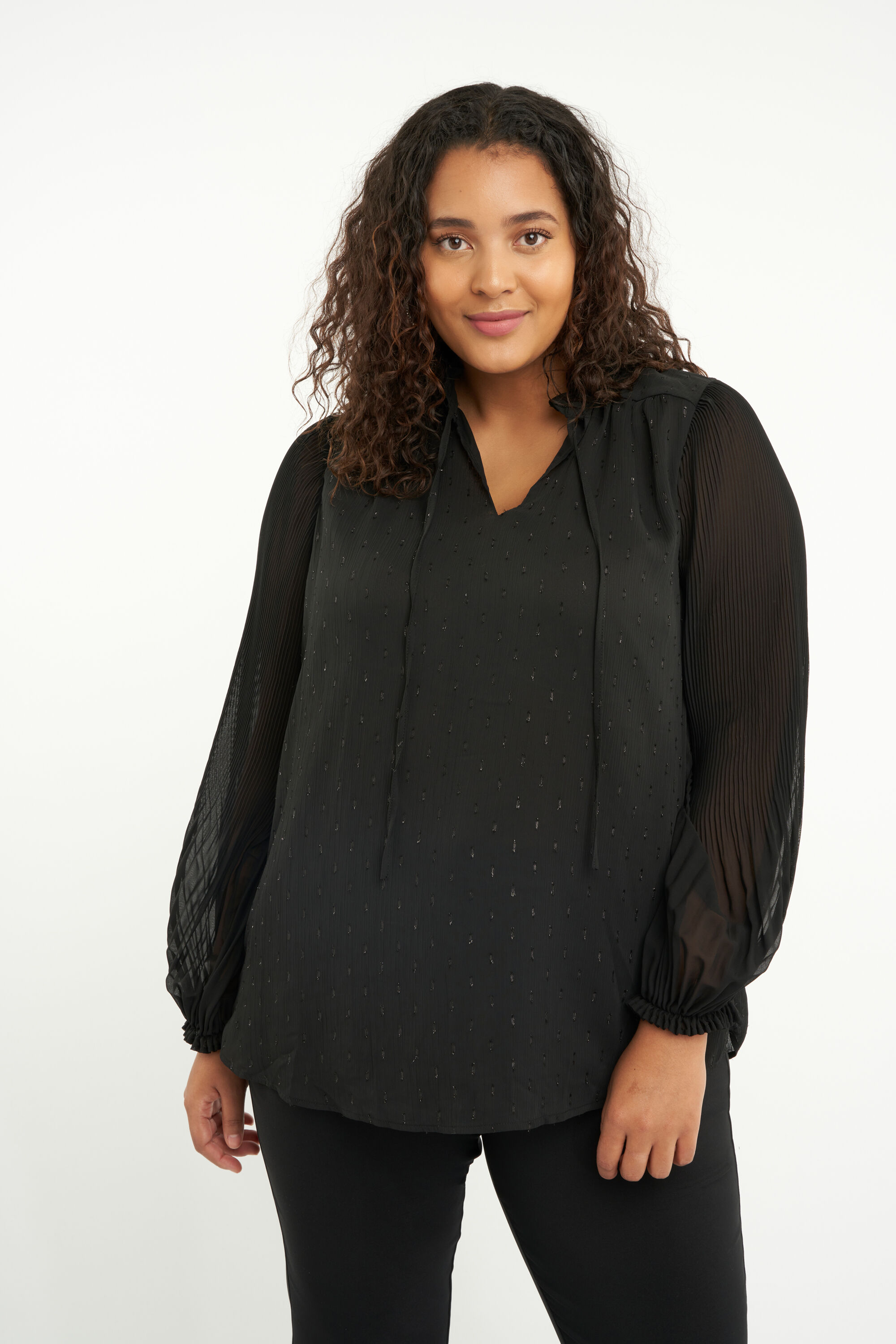 Chemisier &agrave; manches pliss&eacute;es image number 5
