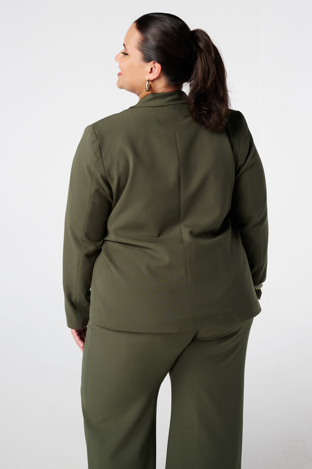 Blazer à revers avec ceinture à nouer image number 3