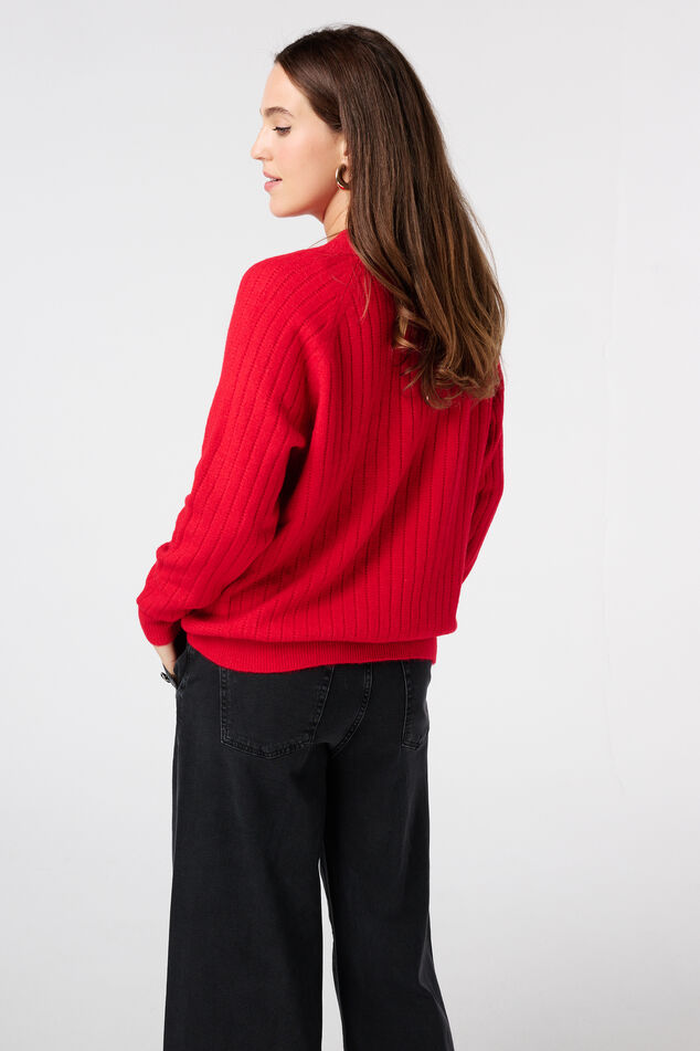 Pull finement tricoté avec motif image number 3