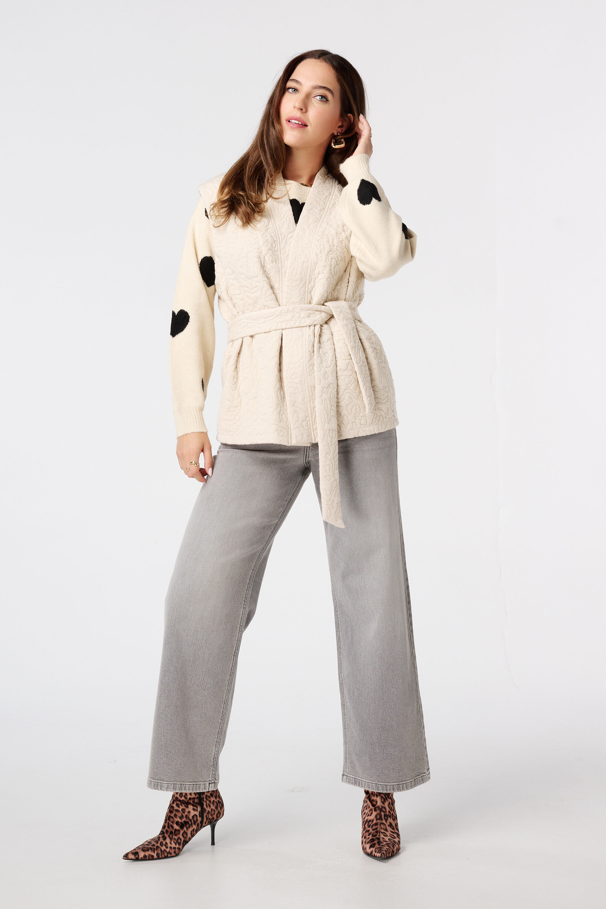 Pull fin &agrave; motif c&oelig;ur image number 5