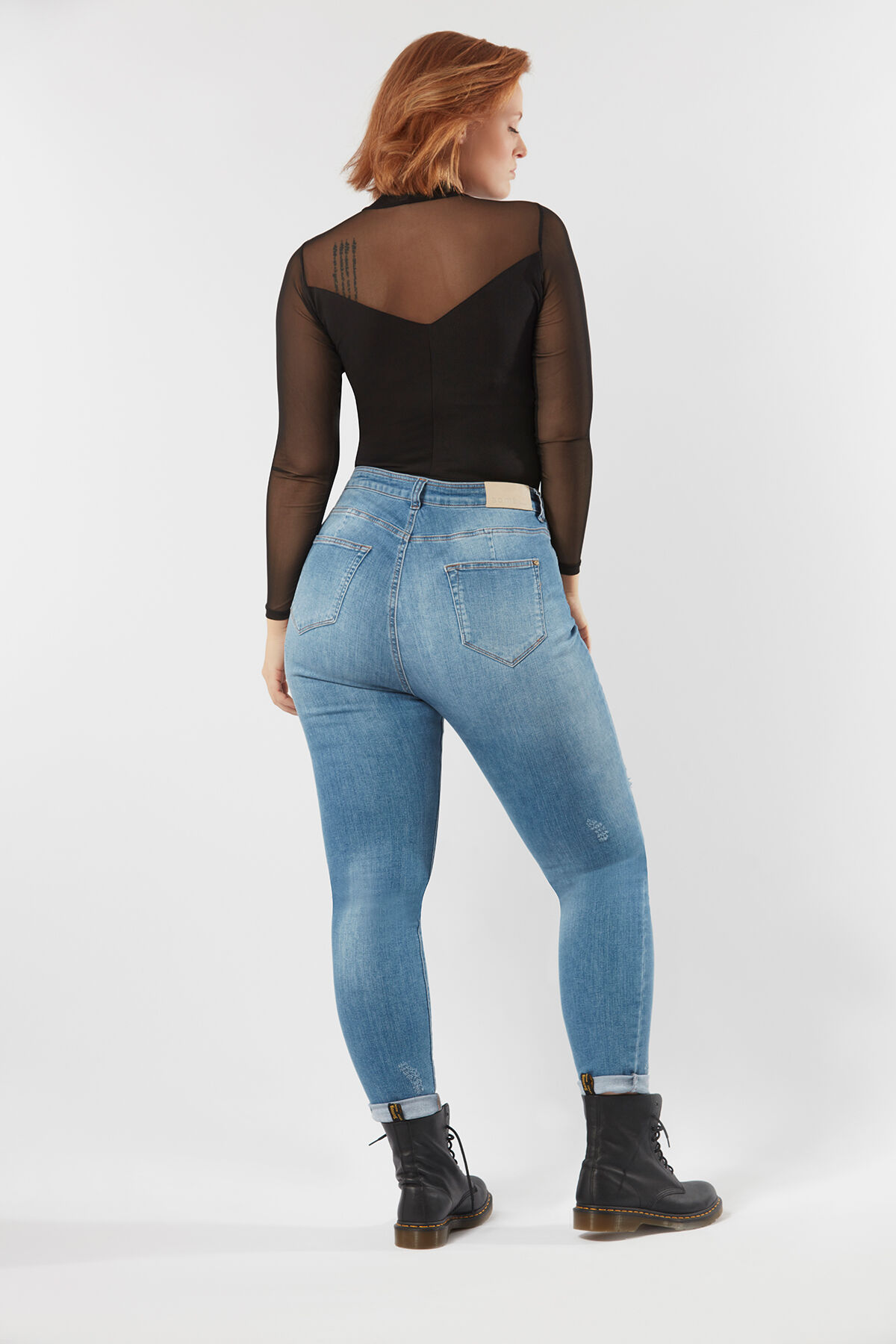 Jean skinny d&eacute;lav&eacute; A-shape image number 4