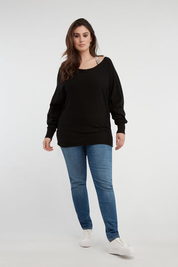 Pull-over &agrave; manches chauve-souris