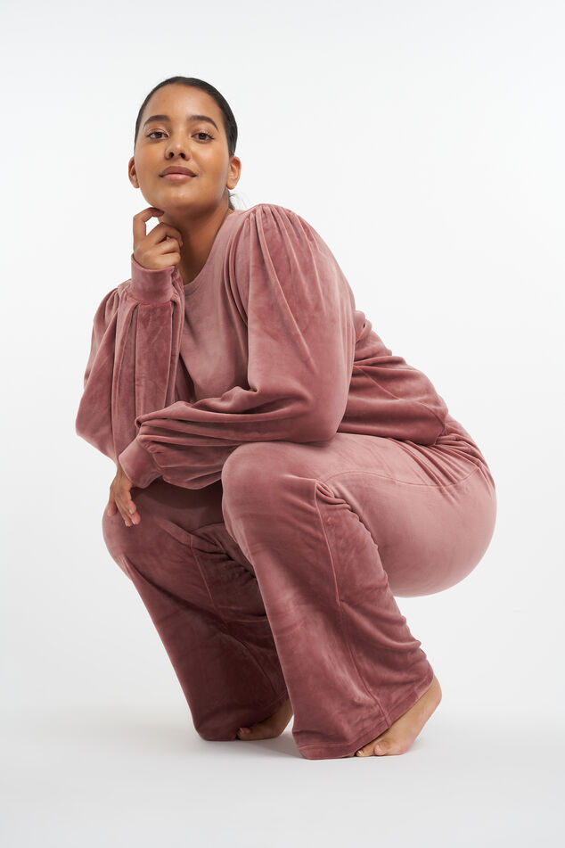 Legging évasé en velours image number 6