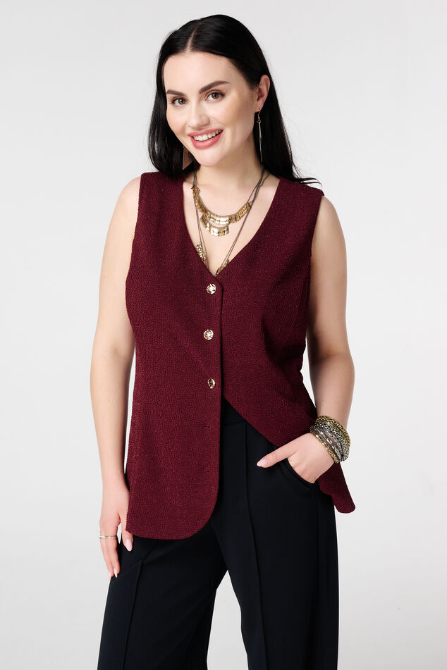 Gilet avec boutons et lurex image number 0