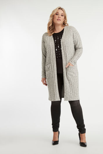 Cardigan long ouvert