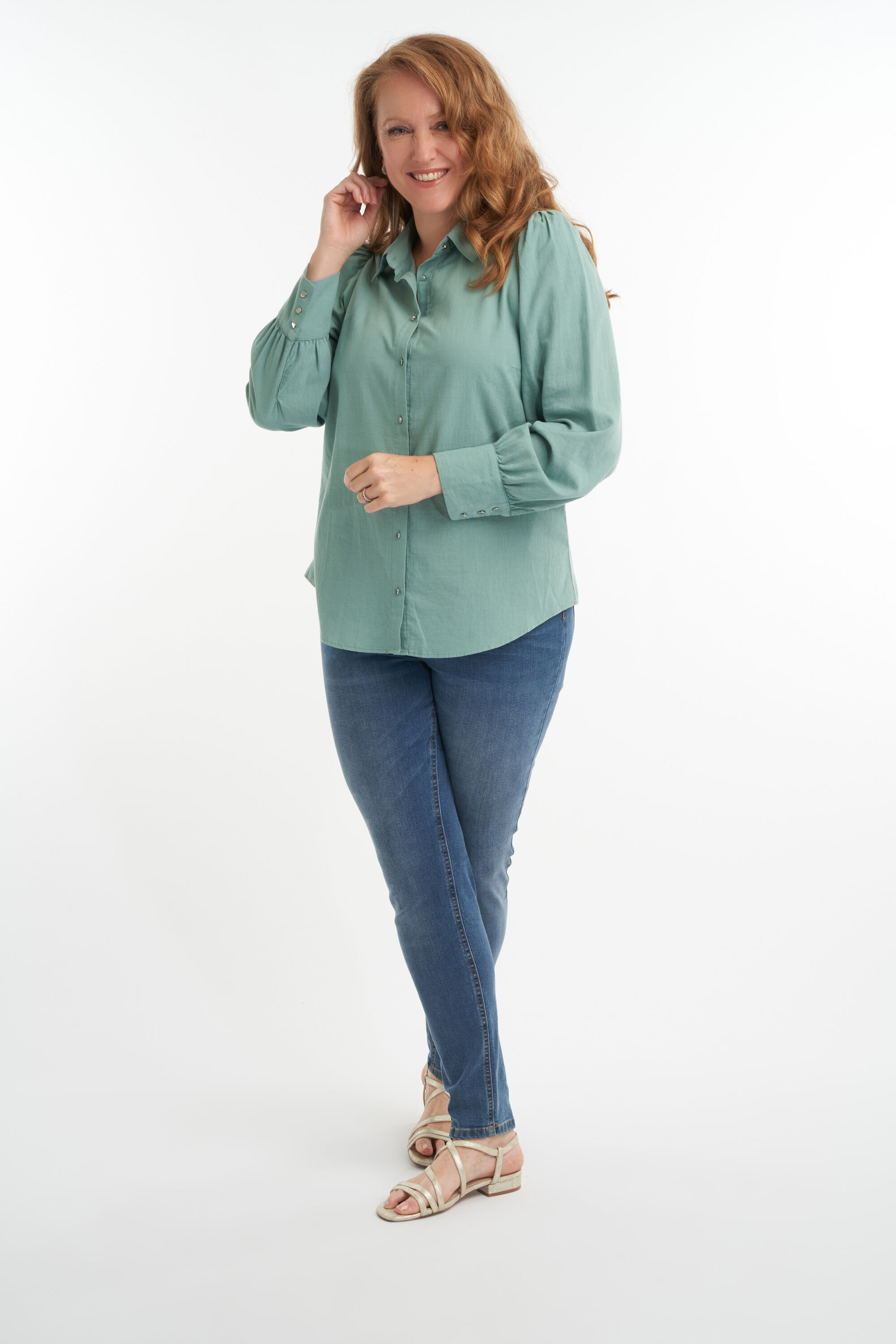 Chemisier &agrave; manches bouffantes image number 6