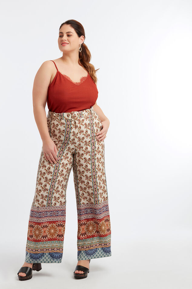 Pantalons larges avec imprimé image number 0