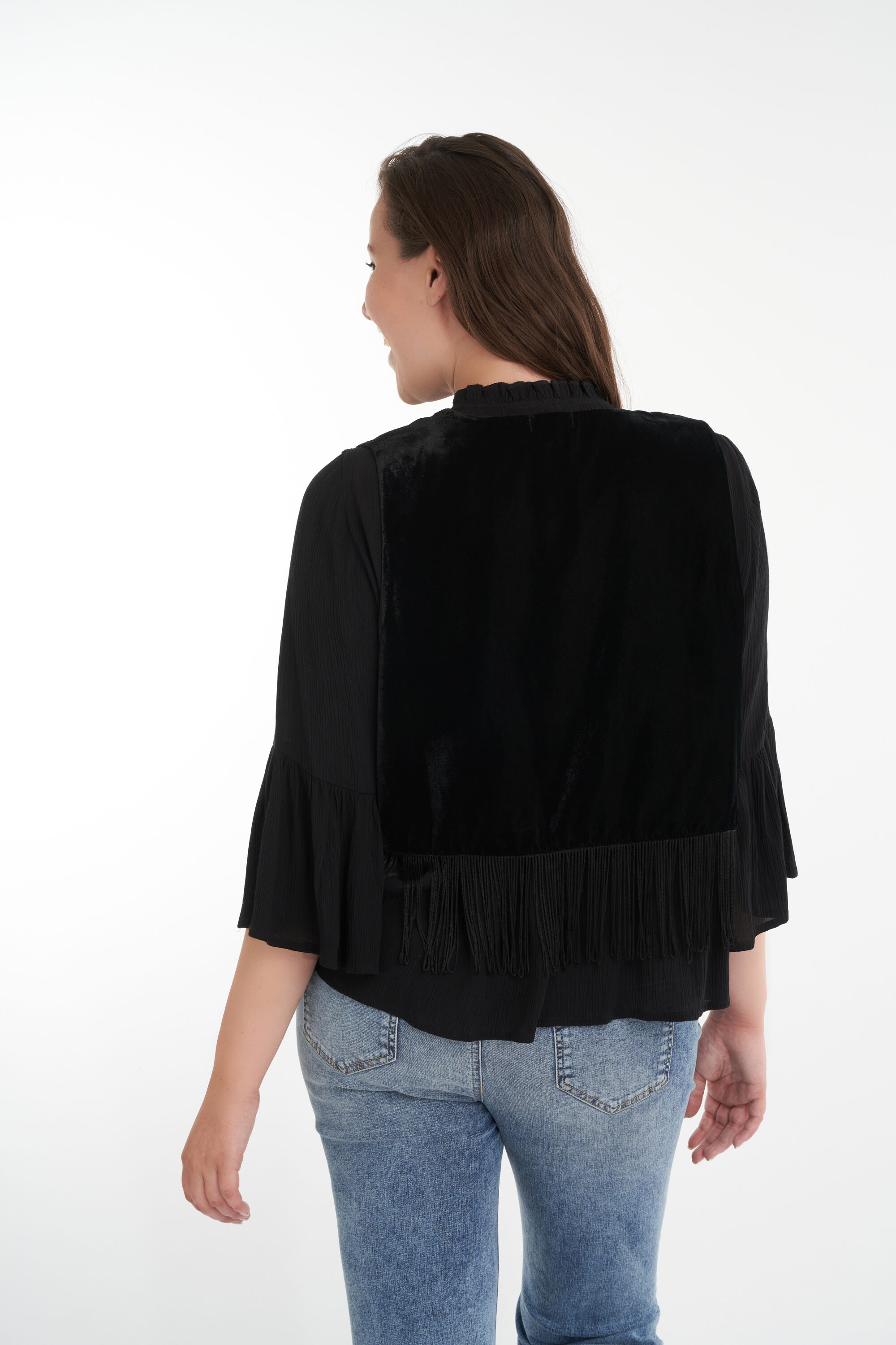 Gilet &agrave; froufrous  image number 4