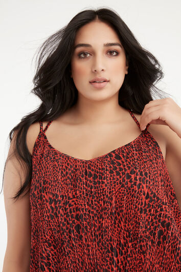 Haut pliss&eacute; &agrave; imprim&eacute; 